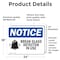Signmission Glass Break Detector In Use Sign With Symbol, 24 in W x Rectangle, Vinyl Decal OS-2PACK-NS-D-1824-L-13106 - alternate 2